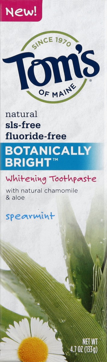 slide 1 of 5, Tom's Of Maine Botanically Bright Toothpaste Spearmint, 4.7 oz