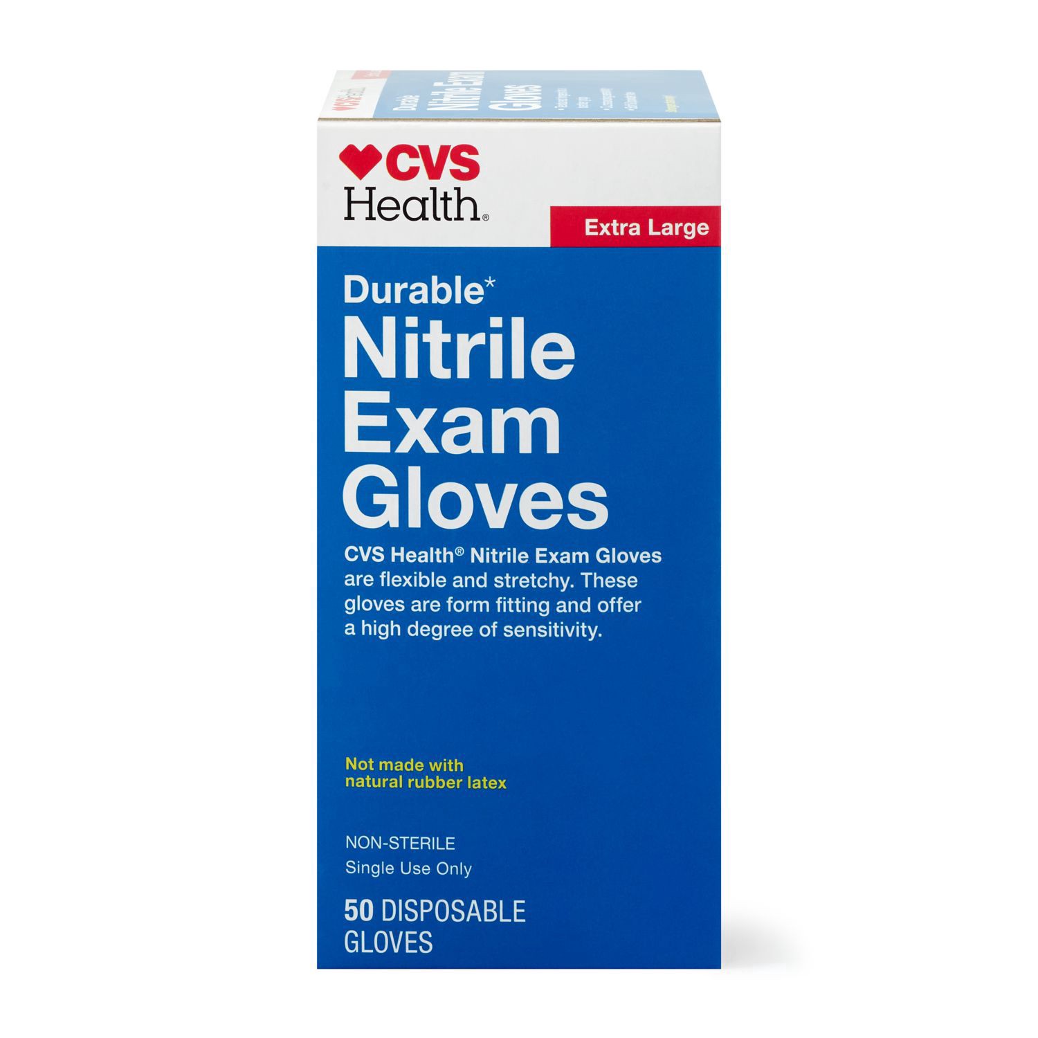 slide 4 of 4, Cvs Durable Nitrile Exam Gloves, 50 Ct, 50 ct