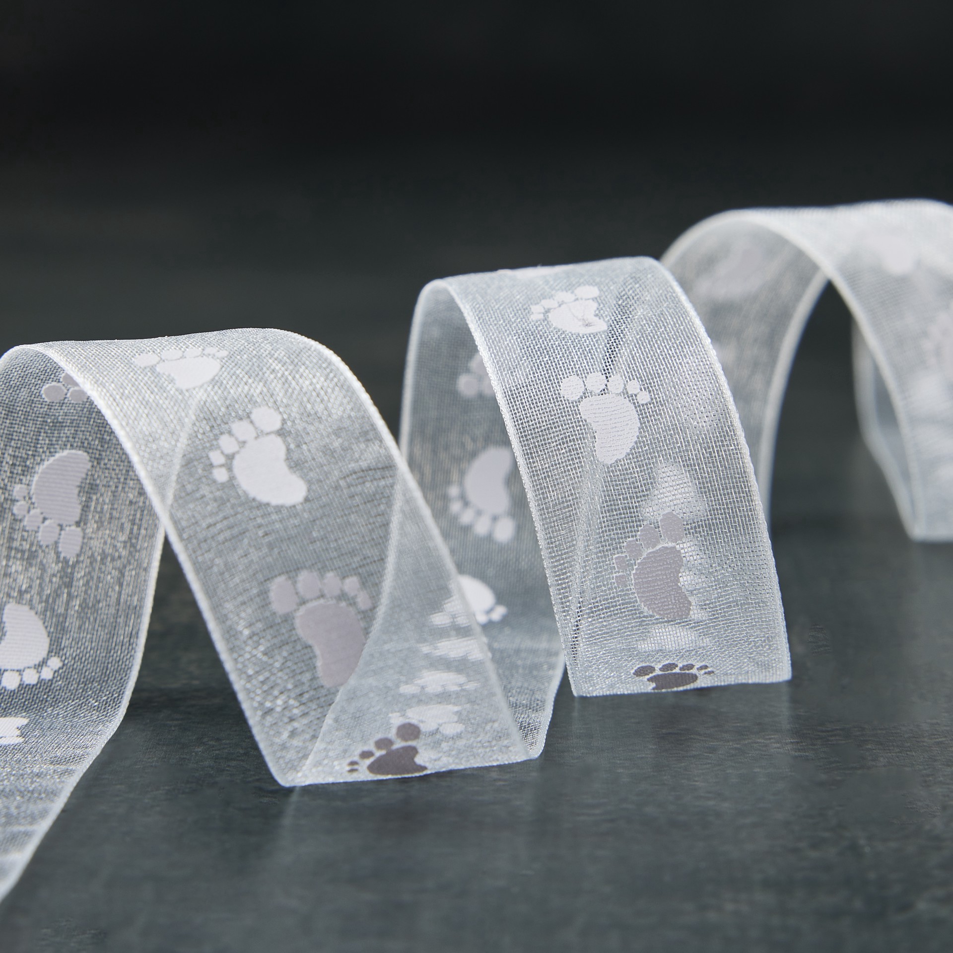 slide 4 of 4, 5/8" X 7yd. Sheer Baby Foot Ribbon By Celebrate It, 5/8 in x 7 yd