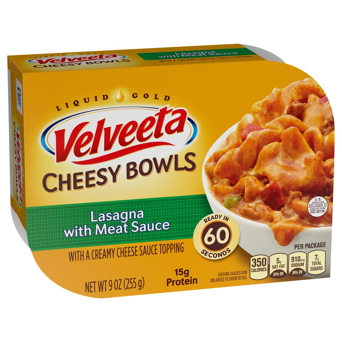 slide 9 of 11, Velveeta Cheesy Bowls Lasagna with Meat Sauce Microwave Meal, 9 oz Tray, 9 oz