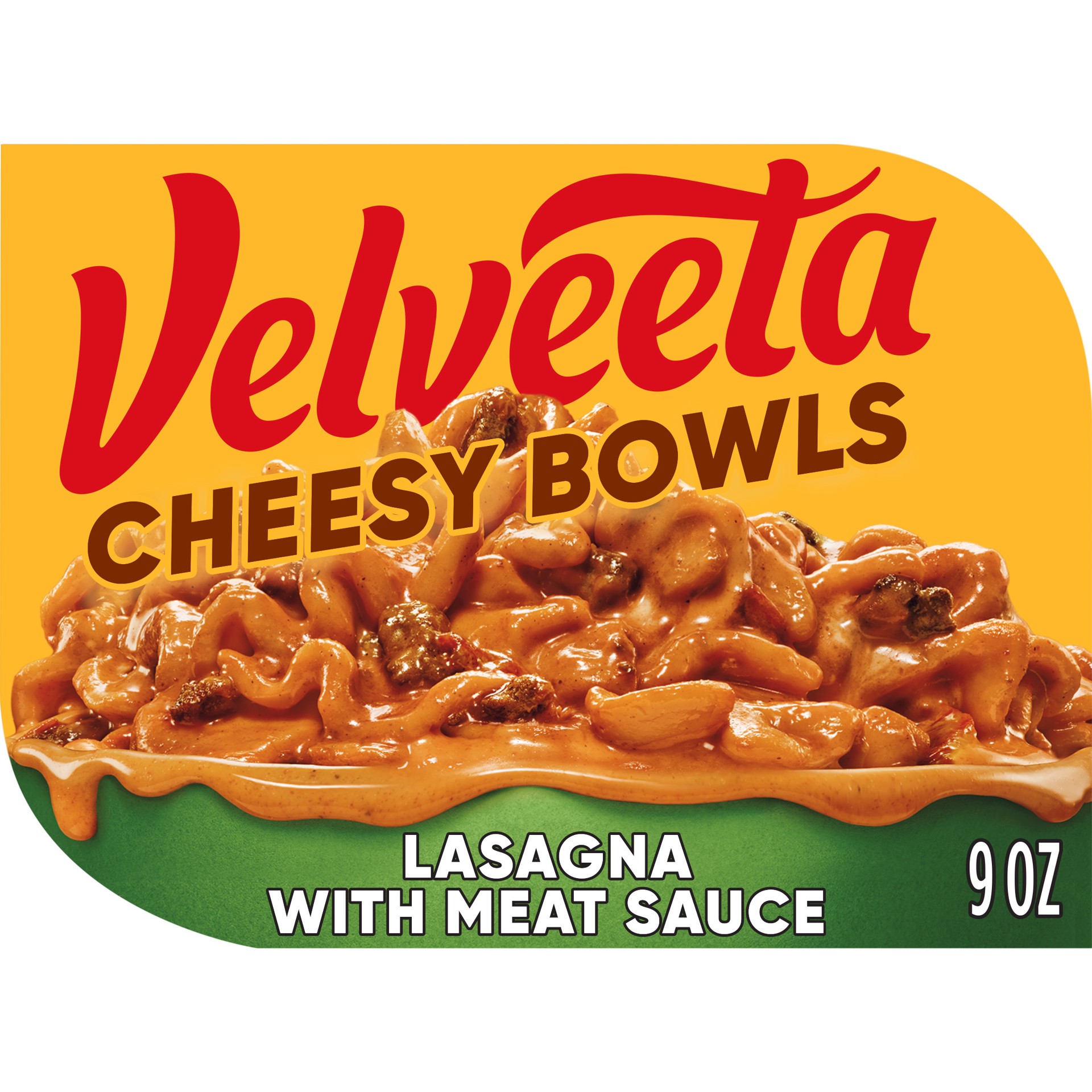 slide 1 of 11, Velveeta Cheesy Bowls Lasagna with Meat Sauce Microwave Meal, 9 oz Tray, 9 oz