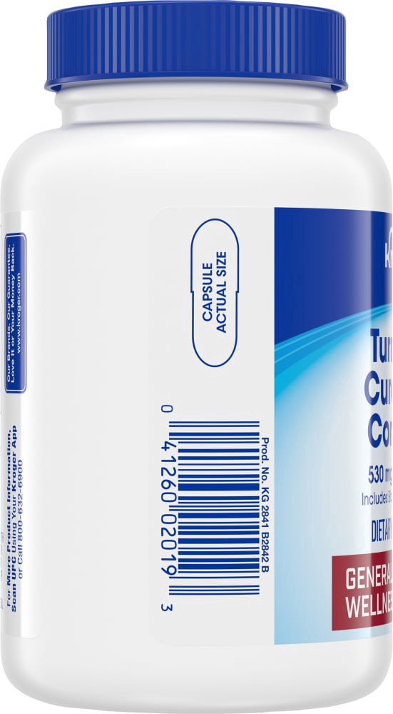 slide 2 of 4, Kroger Turmeric Curcumin Complex Dietary Supplement Capsules 530Mg, 120 ct