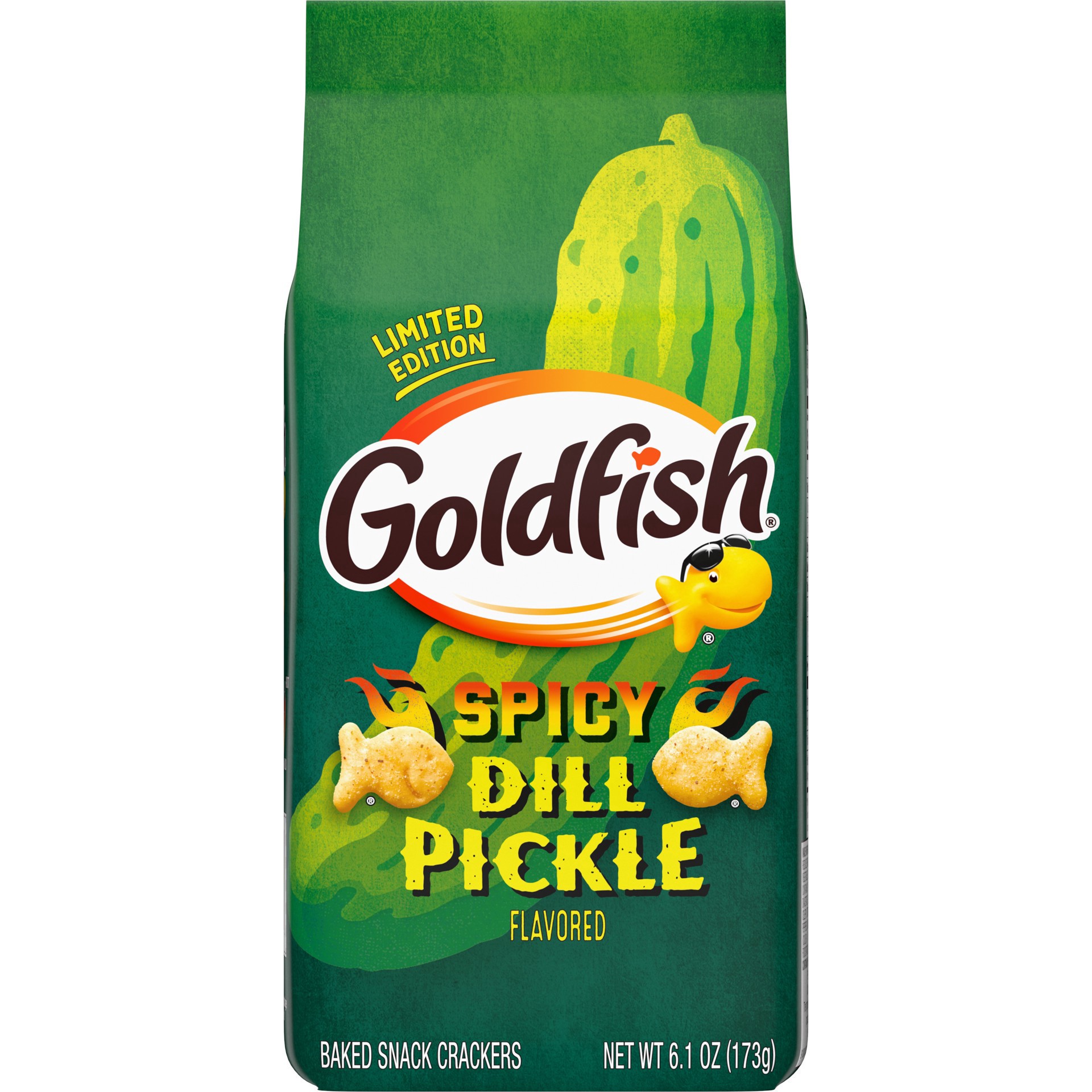 slide 1 of 1, Pepperidge Farm Goldfish Spicy Dill Pickle Flavored Crackers, 6.1 Oz Bag, 6.1 oz