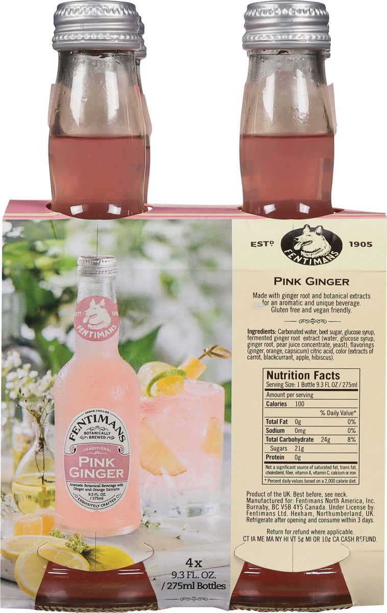 slide 5 of 9, Fentimans Beverage, Pink Ginger, 4 ct