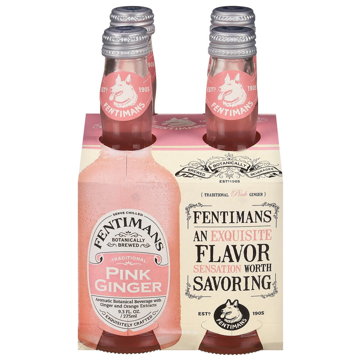 slide 1 of 9, Fentimans Beverage, Pink Ginger, 4 ct