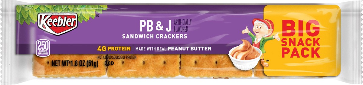 slide 5 of 7, Keebler Big Snack Pack PB & J Sandwich Crackers 1.8 oz, 1.8 oz