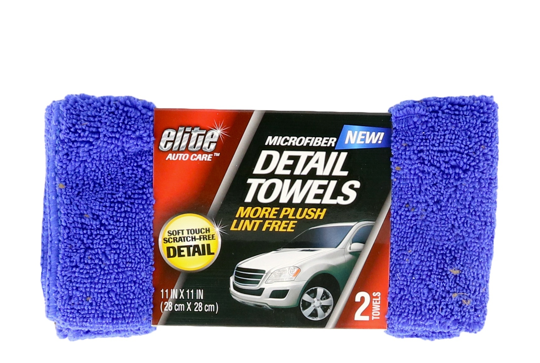 slide 1 of 1, Elite Auto Care Microfiber Detail Towels, 2 ct