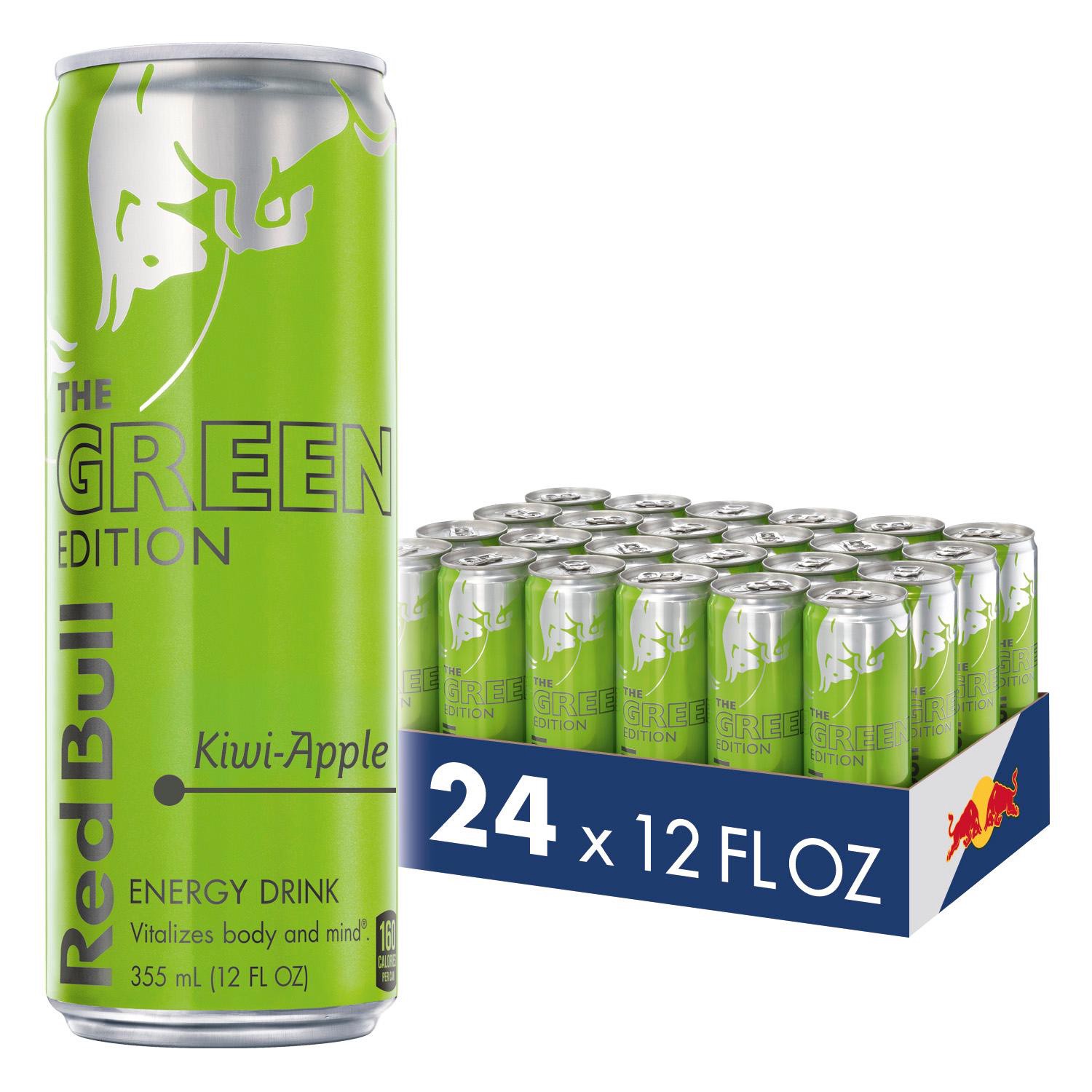 slide 1 of 2, Red Bull Energy Drink, Kiwi Apple, 12 Fl Oz (24 pack), 24 ct