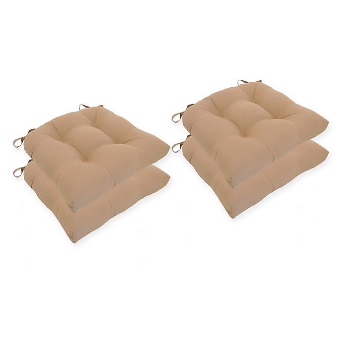 slide 1 of 1, Arlee Home Fashions Microfiber Chair Pad - Tan, 4 ct