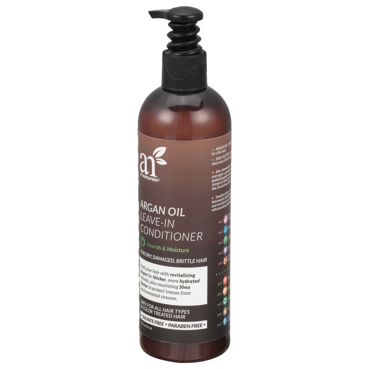 slide 3 of 10, artnaturals Argan Oil Leave-In Conditioner 12 fl oz, 12 fl oz