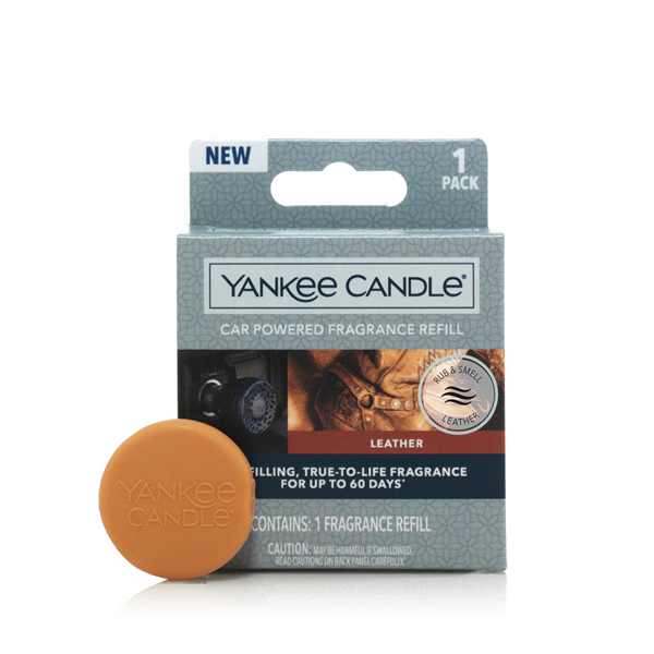 slide 1 of 1, Yankee Candle Car Powered Fragrance Refill Leather, 1 ct