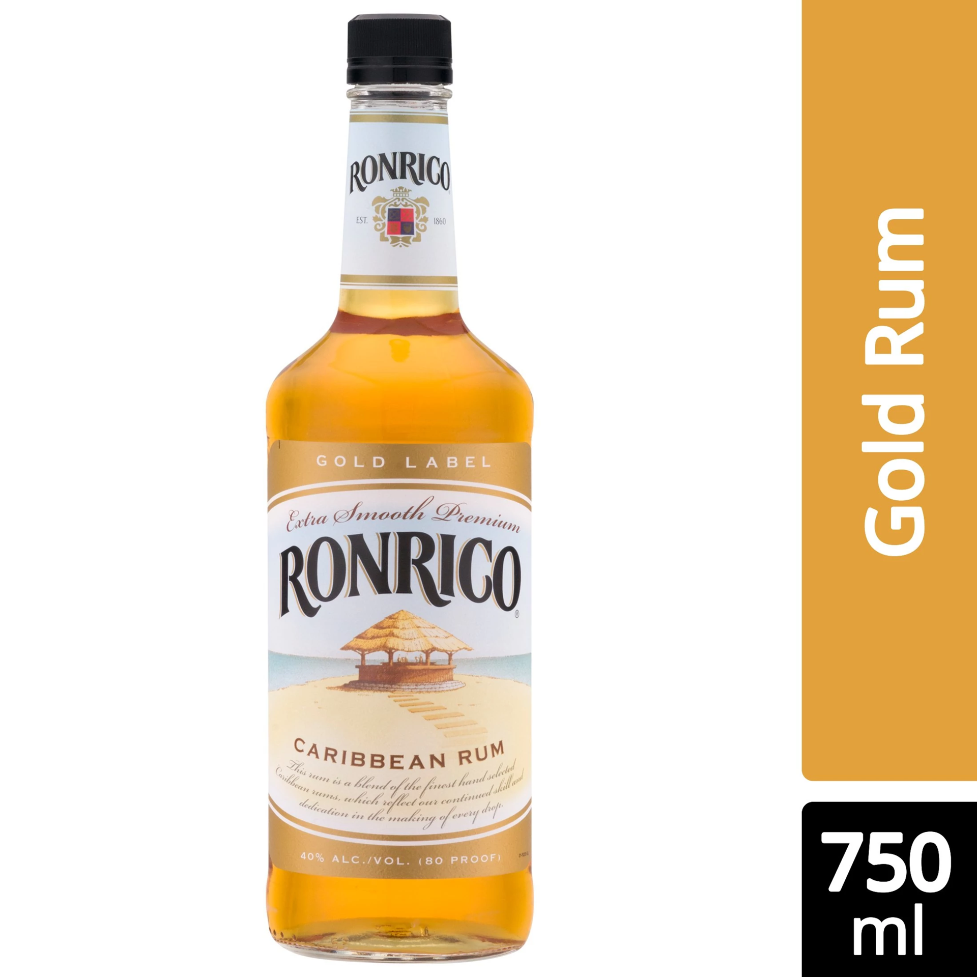 slide 1 of 4, Ronrico Gold Caribbean Rum 750 ml, 750 ml