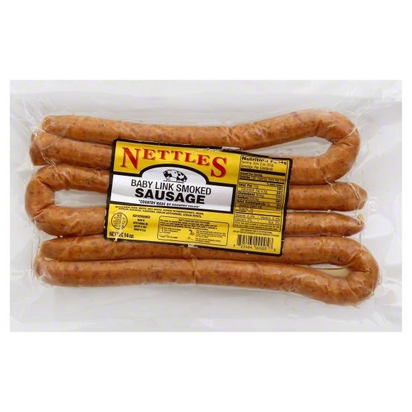 slide 1 of 5, Nettles Smoked Sausage Baby Link, 14 oz