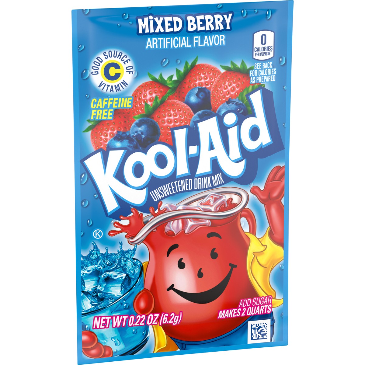 slide 3 of 9, Kool-Aid Unsweetened Mixed Berry Artificially Flavored Powdered Soft Drink Mix, 0.22 oz Packet, 0.22 oz