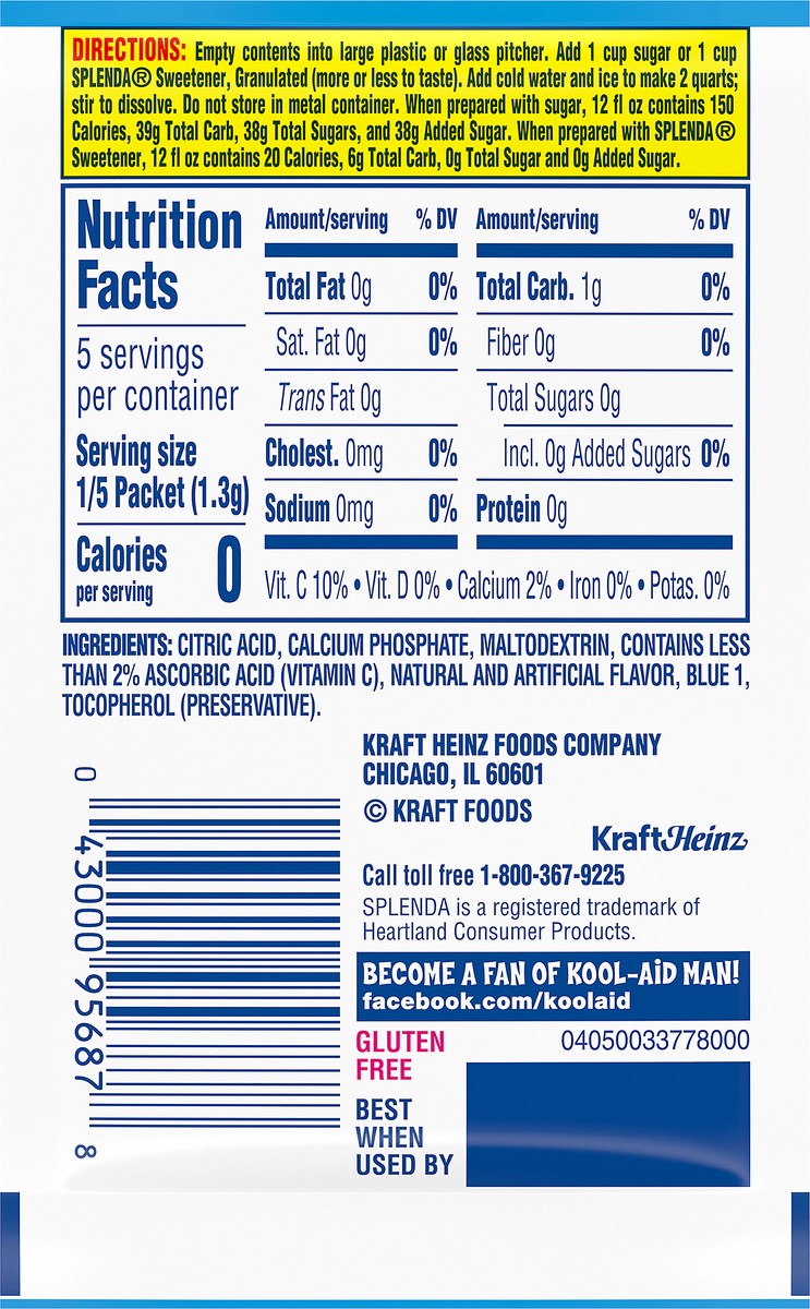 slide 9 of 9, Kool-Aid Unsweetened Mixed Berry Artificially Flavored Powdered Soft Drink Mix, 0.22 oz Packet, 0.22 oz