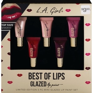 slide 1 of 1, L.A. Girl Glazed Lip Paint Set, 5 ct