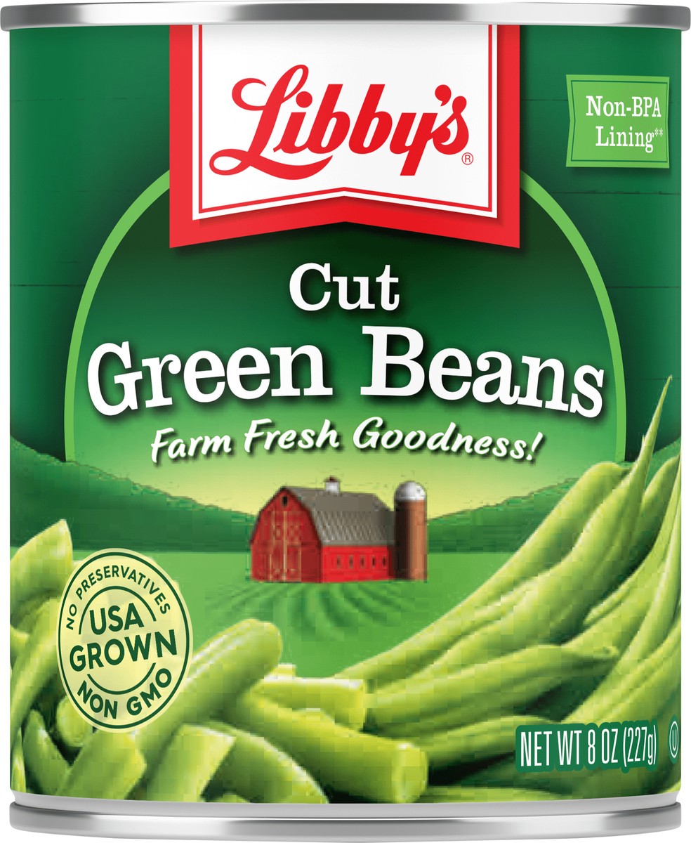 slide 9 of 9, Libby's Cut Green Beans, 8 oz, Easy-Open Can, 8 oz