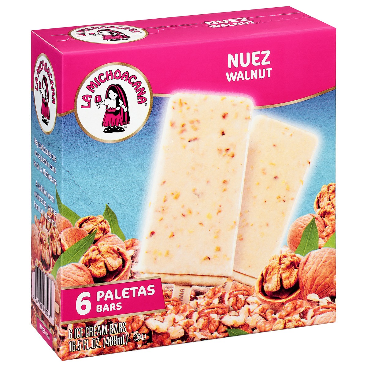 slide 2 of 9, Helados Mexico Walnut Ice Cream Bars 6 ea, 6 ct