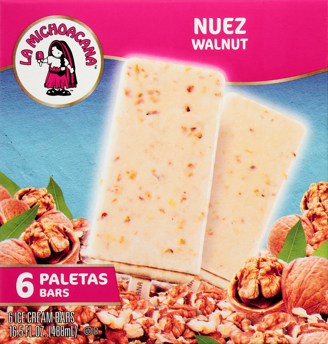 slide 8 of 9, Helados Mexico Walnut Ice Cream Bars 6 ea, 6 ct