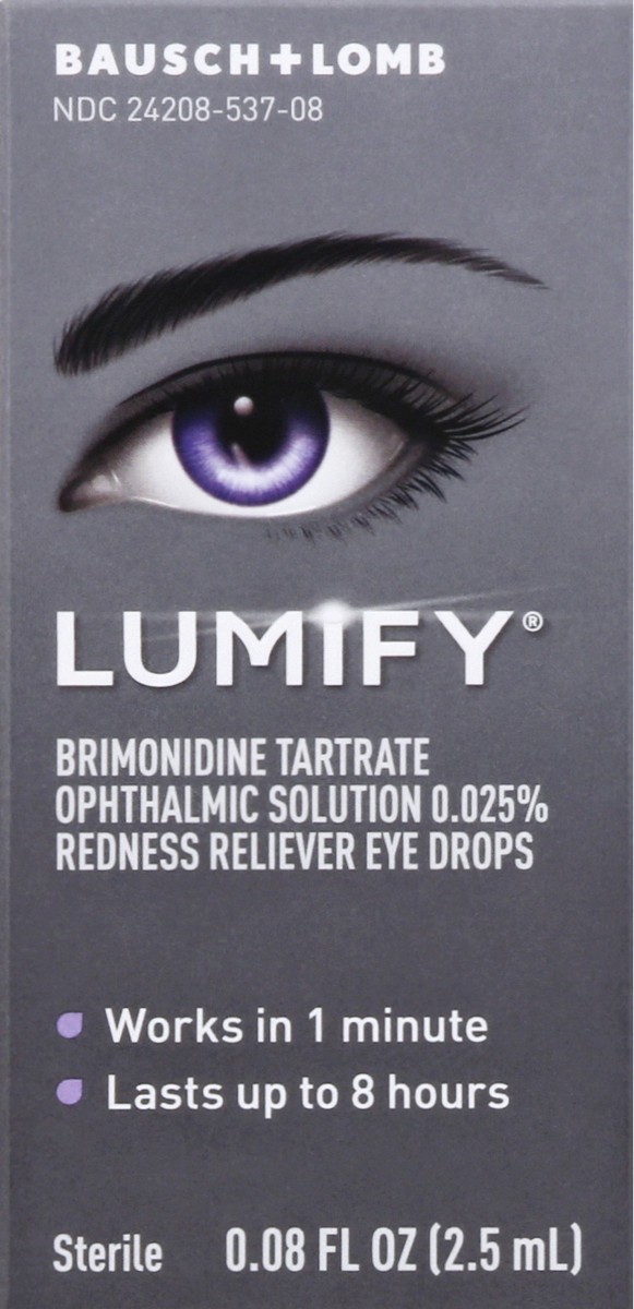 slide 5 of 9, LUMIFY Redness Reliever Eye Drops 0.08 fl oz (2.5 mL), 0.08 fl oz