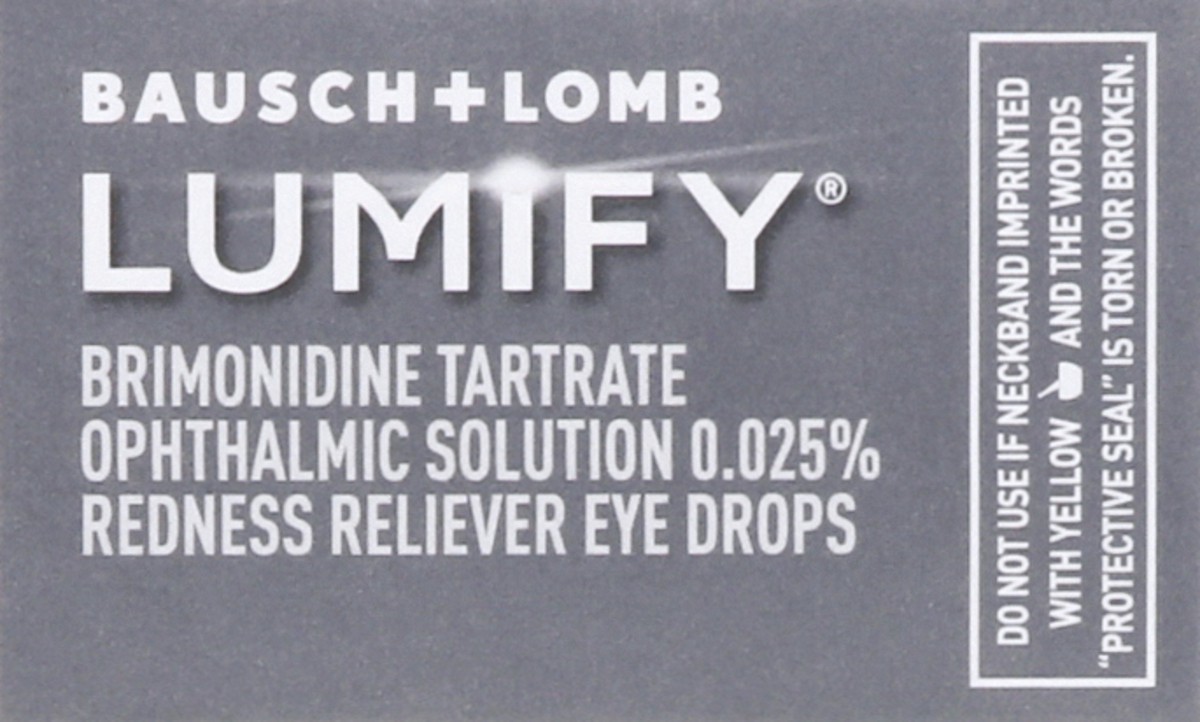 slide 4 of 9, LUMIFY Redness Reliever Eye Drops 0.08 fl oz (2.5 mL), 0.08 fl oz