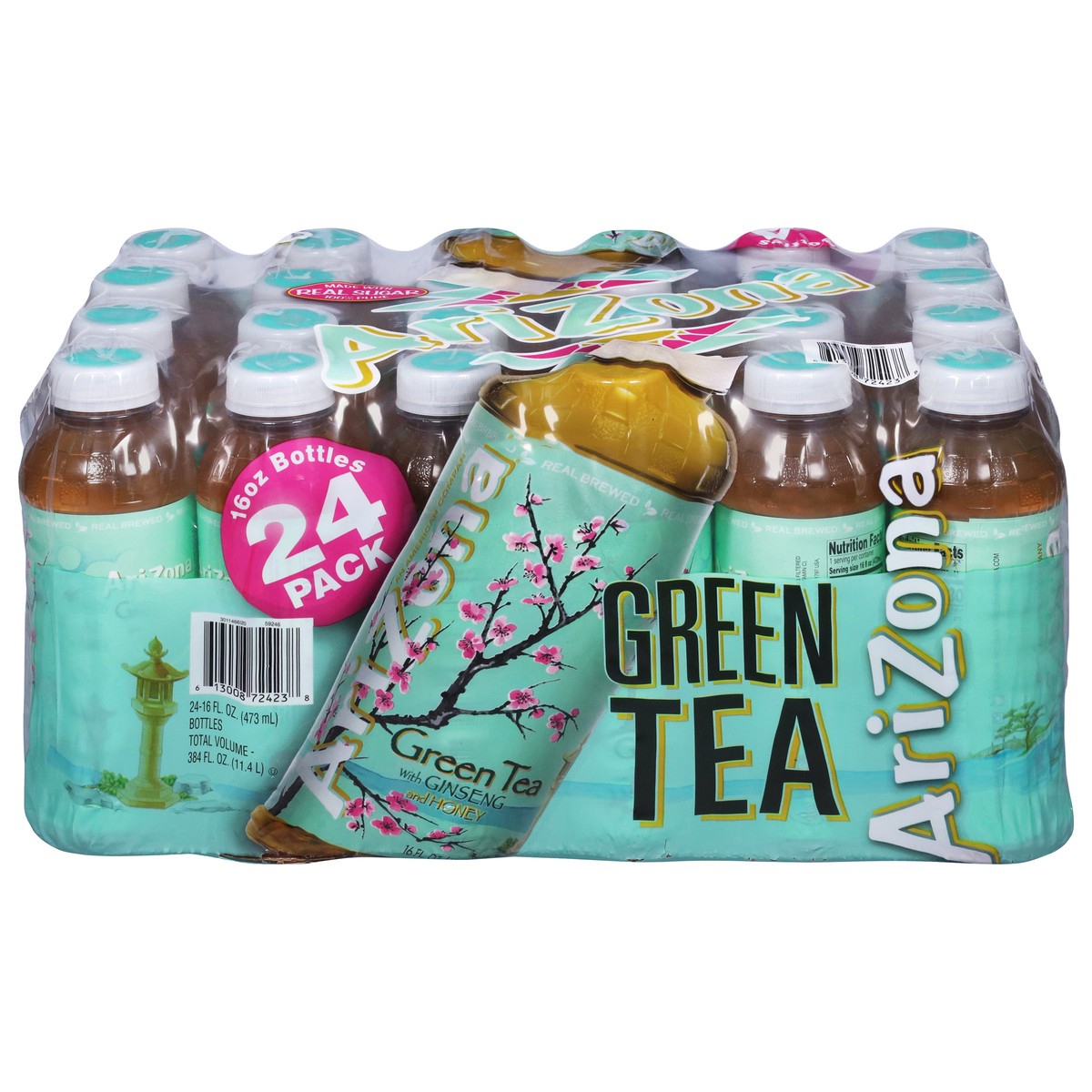 slide 7 of 13, AriZona Green Tea with Ginseng and Honey - 24 ct, 24 ct