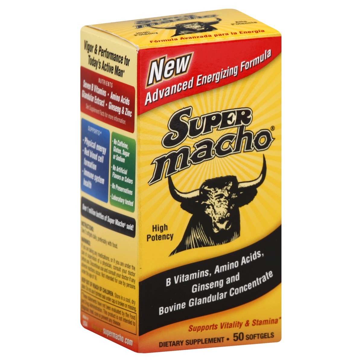 slide 6 of 6, Super Macho High Potency Formula Dietary Supplement, 50 ct