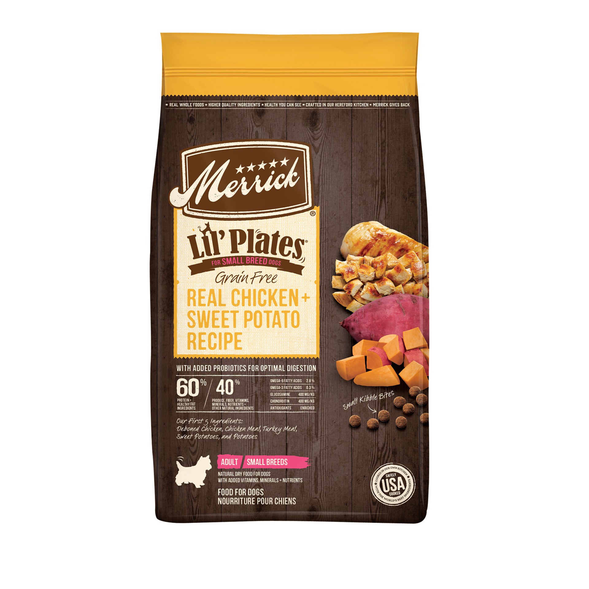 slide 1 of 9, Merrick Lil' Plates Premium Grain Free Dry Dog Food For Small Dogs, Real Chicken And Sweet Potato Kibble, 20 lb