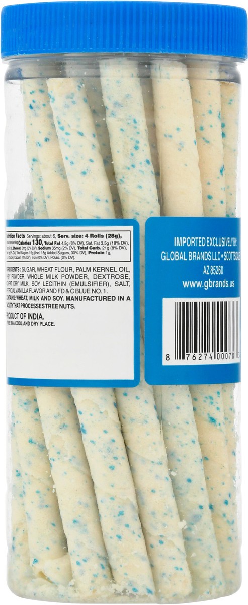 slide 3 of 9, Global Brands Vanilla Cream Filled Waffy Wafer Roll 5.7 oz, 5.7 oz