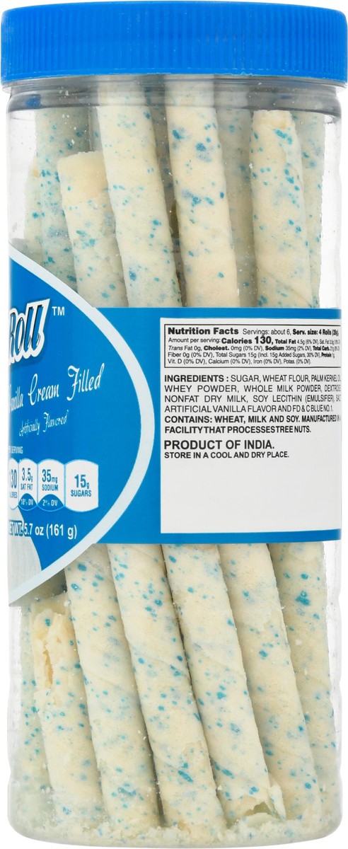 slide 9 of 9, Global Brands Vanilla Cream Filled Waffy Wafer Roll 5.7 oz, 5.7 oz