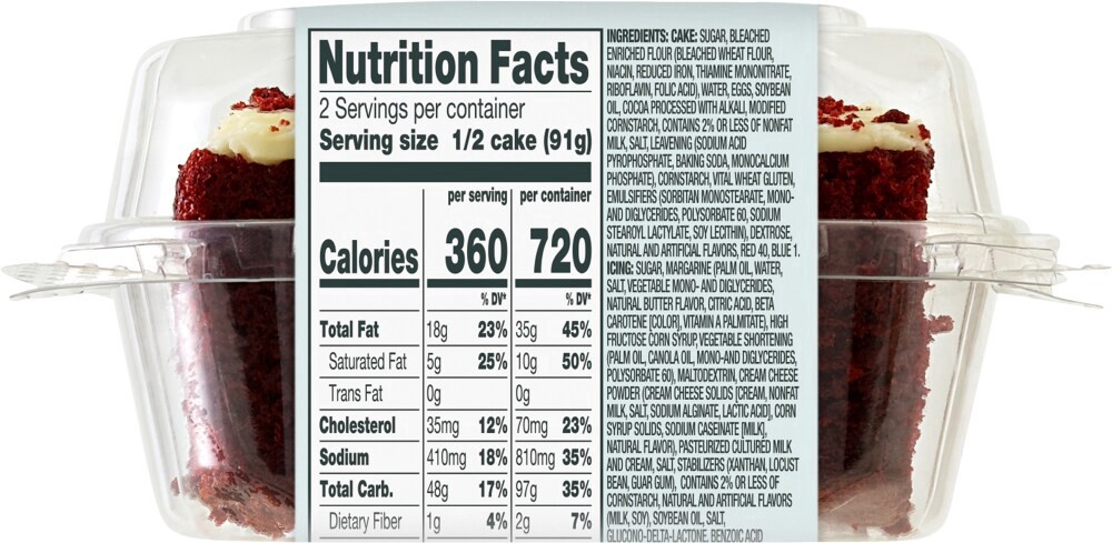 slide 2 of 2, Red Velvet Cake Square, 6.4 oz