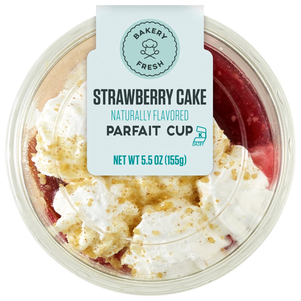 slide 1 of 1, Bakery Fresh Strawberry Cake Parfait Cup, 5.5 oz