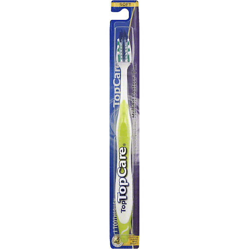 slide 2 of 2, TopCare MultiFit Contour Plus Soft Toothbrush, 1 ct