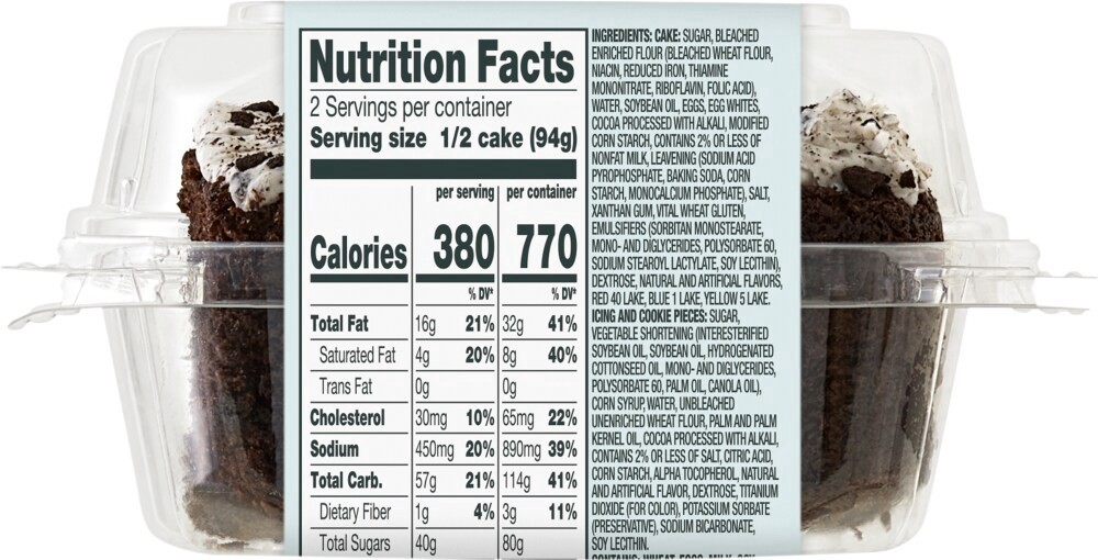 slide 2 of 2, Bakery Fresh Cookies N Creme Cake Square, 6.6 oz