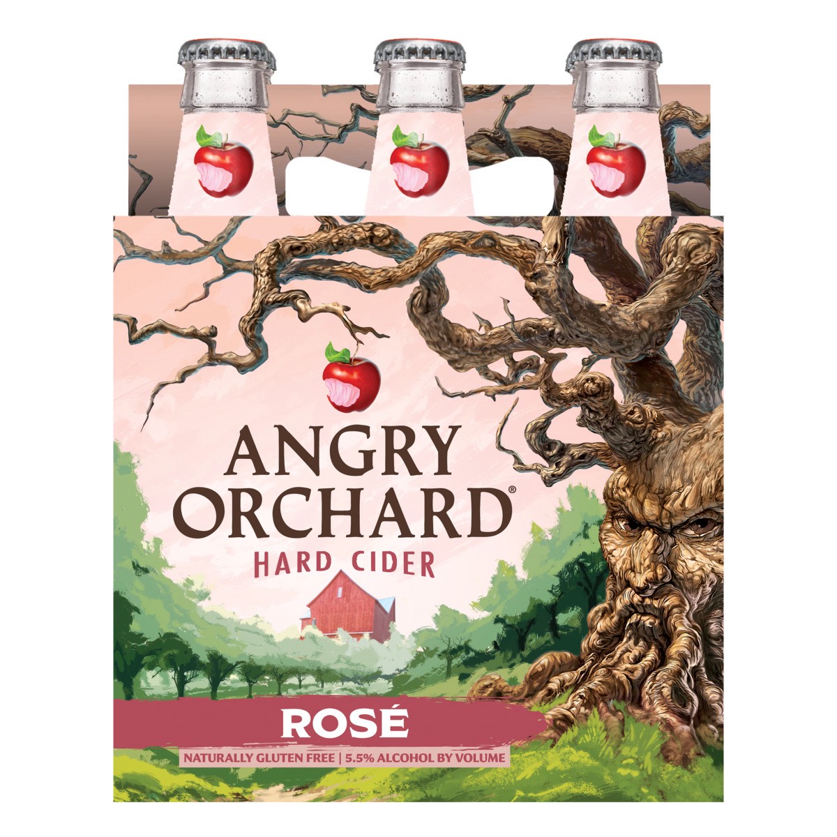 slide 3 of 6, Angry Orchard Rosé Hard Apple Cider, Spiked (12 fl. oz. Bottle, 6pk.), 6 ct; 12 oz