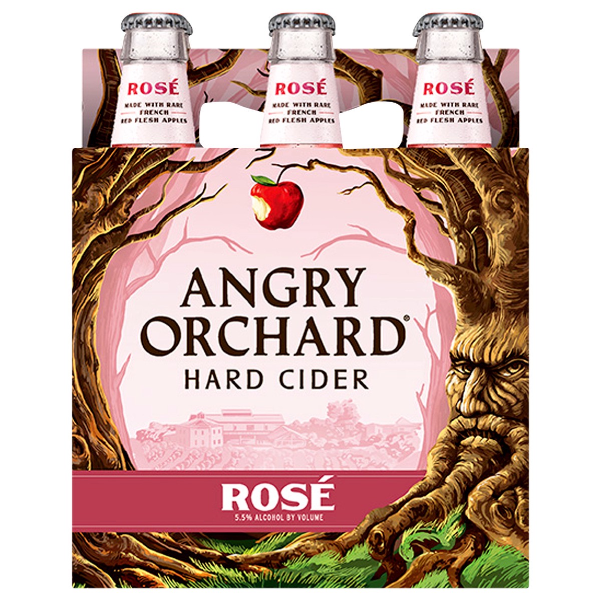 slide 1 of 6, Angry Orchard Rosé Hard Apple Cider, Spiked (12 fl. oz. Bottle, 6pk.), 6 ct; 12 oz