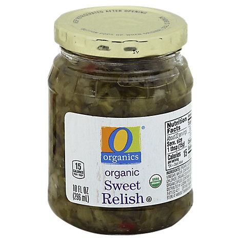 slide 1 of 1, O Organics Organic Relish Sweet, 10 oz