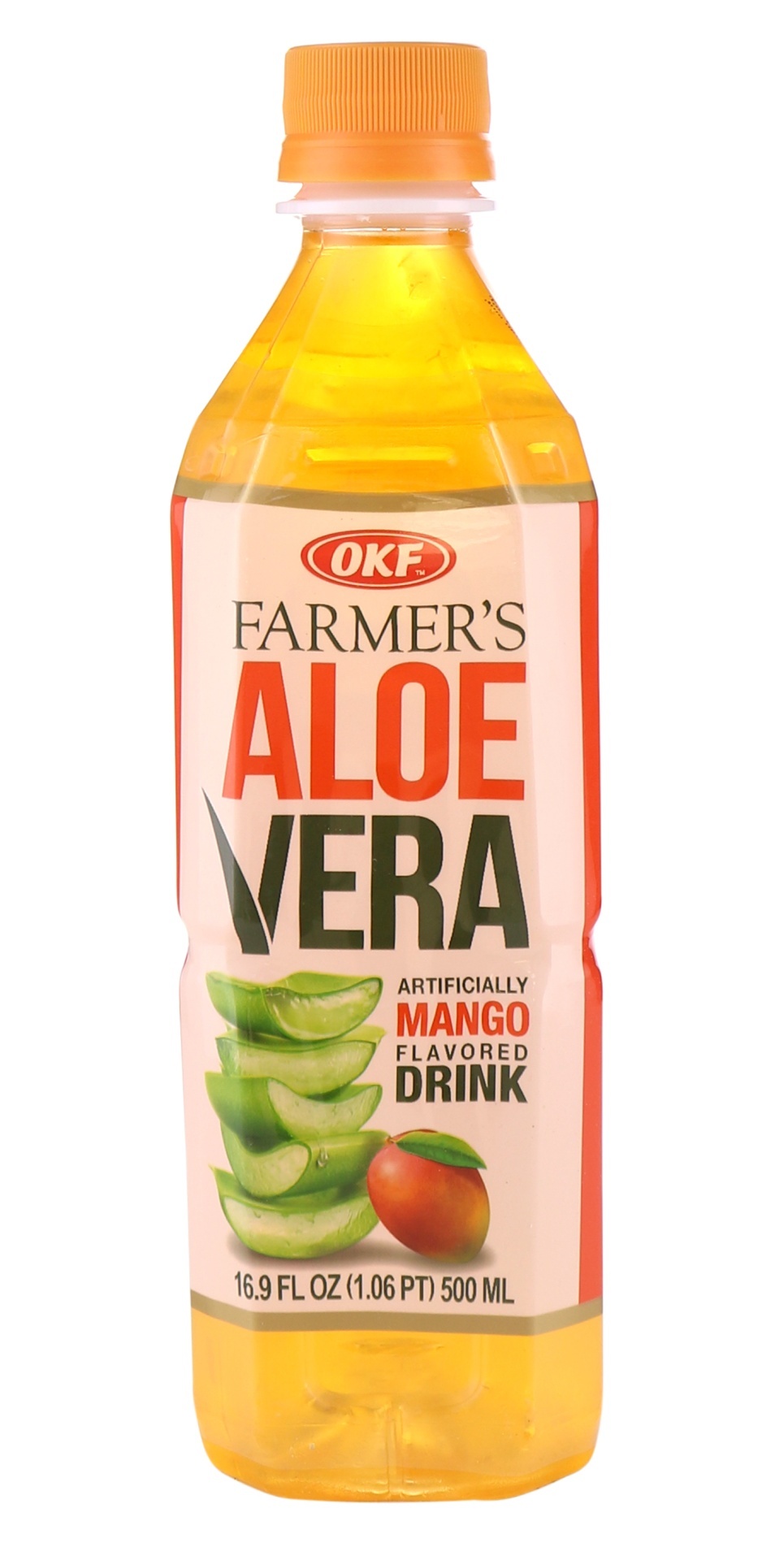 slide 1 of 1, OKF Farmers Aloe Mango, 16.9 oz