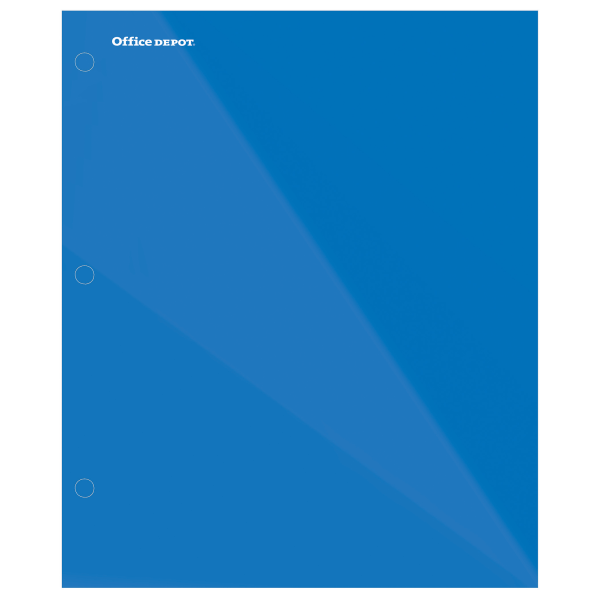 slide 1 of 2, Office Depot Brand Laminated Paper Folder, Letter Size, Blue, 1 ct