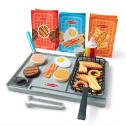 Melissa & Doug Flip & Fry Grill Play Set With Water Wow!® Color Changing Play Food Preschool Toy Ages 3+