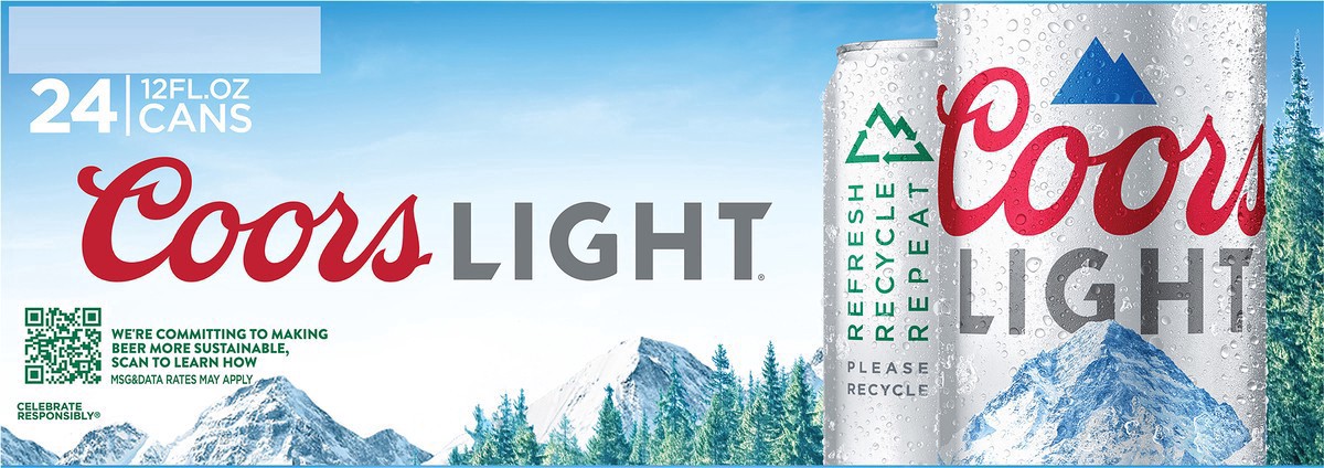 slide 2 of 9, Coors American Light Lager Beer, 4.2% ABV, 24-pack, 12-oz. beer cans, 24 ct; 12 oz
