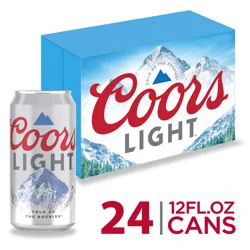 Coors Light American Light Lager Beer, 4.2% ABV, 24-pack, 12-oz. beer cans