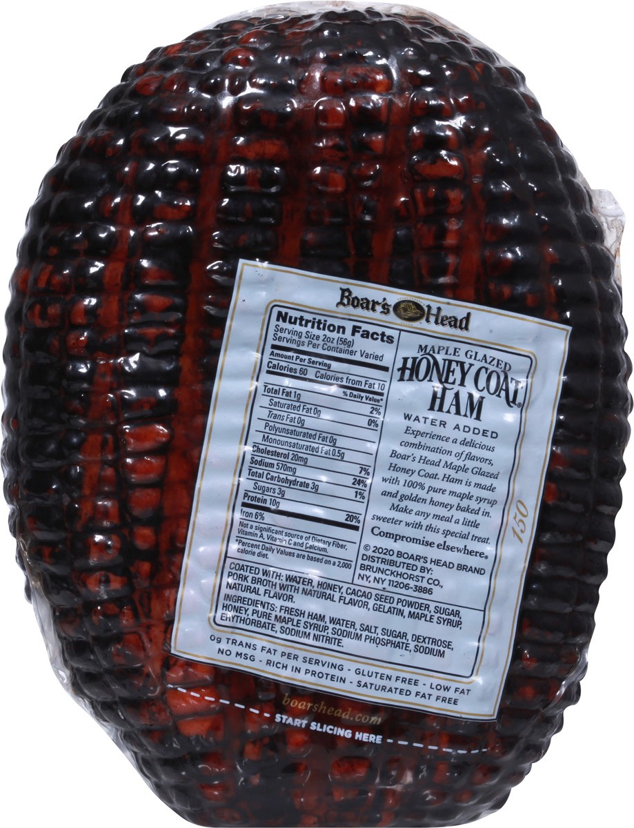 slide 8 of 9, Boar's Head Maple Glazed Honey Coat Ham, per lb