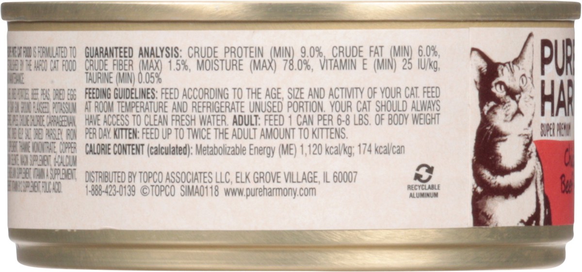 slide 7 of 16, Pure Harmony Chicken & Beef Recipe Pate Cat Food, 5.5 oz