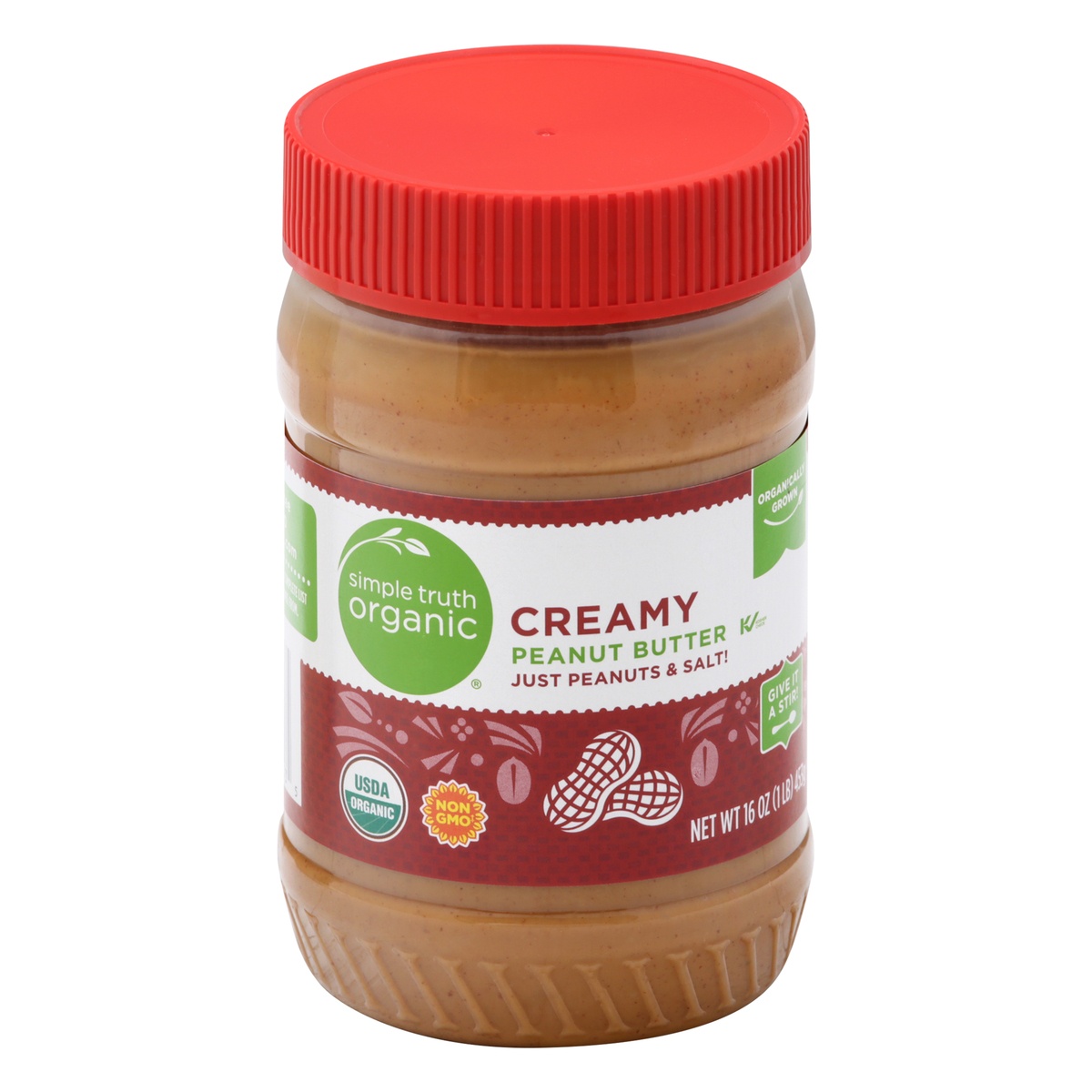 slide 1 of 1, Simple Truth Organics Creamy Peanut Butter, 16 oz