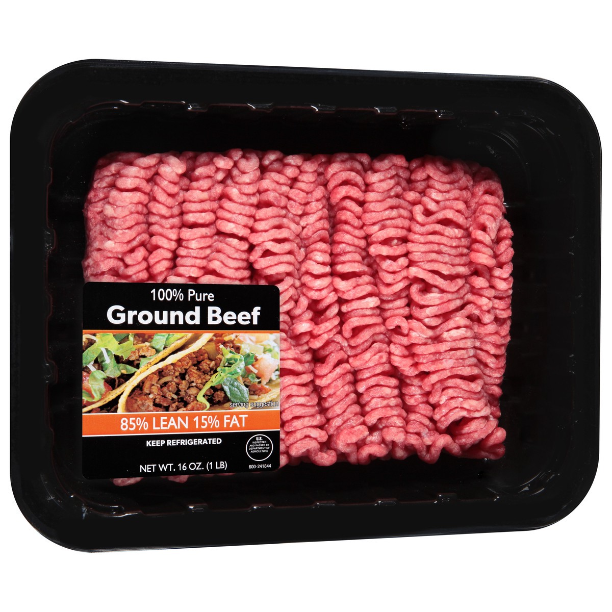 slide 4 of 4, JBS USA 85%/15% 100% Pure Ground Beef 16 oz, 16 oz