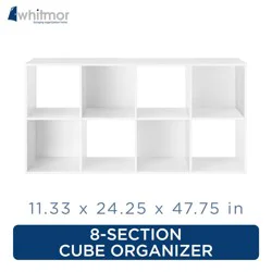 Whitmor 8-Section Cube Organizer - White, 1 ct