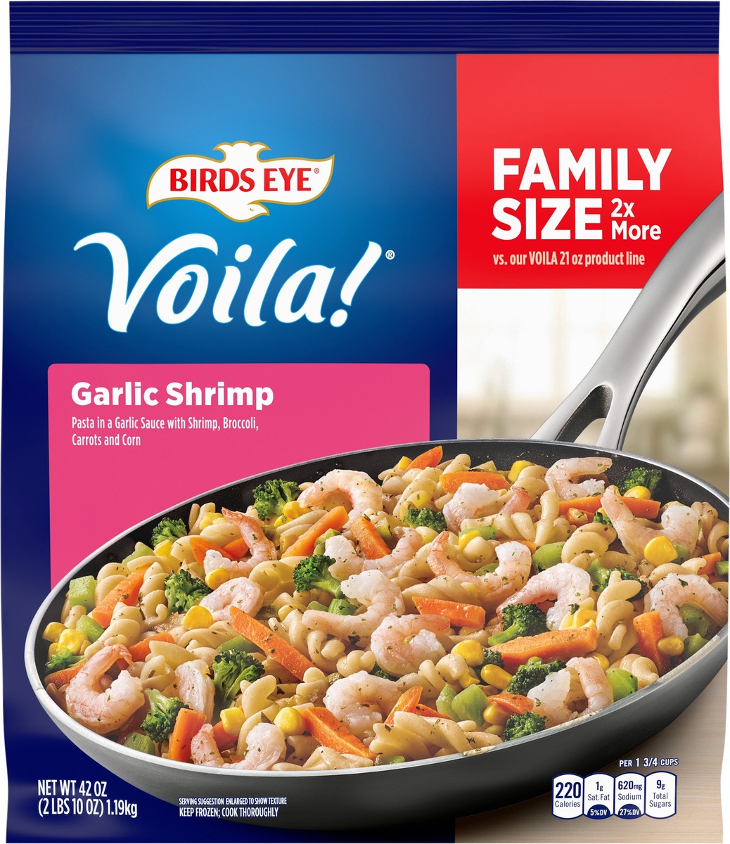 slide 6 of 8, Birds Eye Voila! Garlic Shrimp Family Size 42 oz, 42 oz