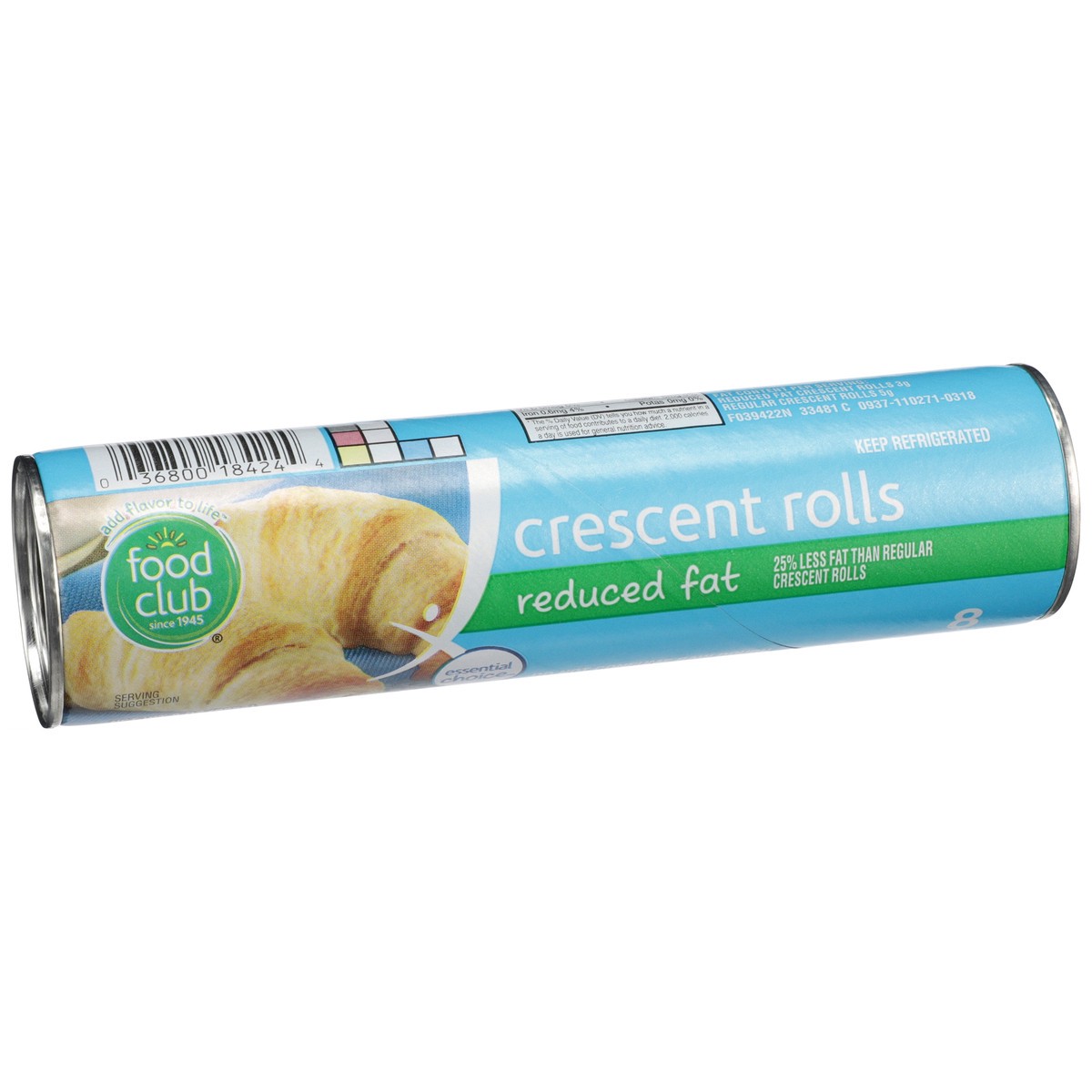 slide 2 of 9, Food Club Reduced Fat Crescent Rolls, 8 oz