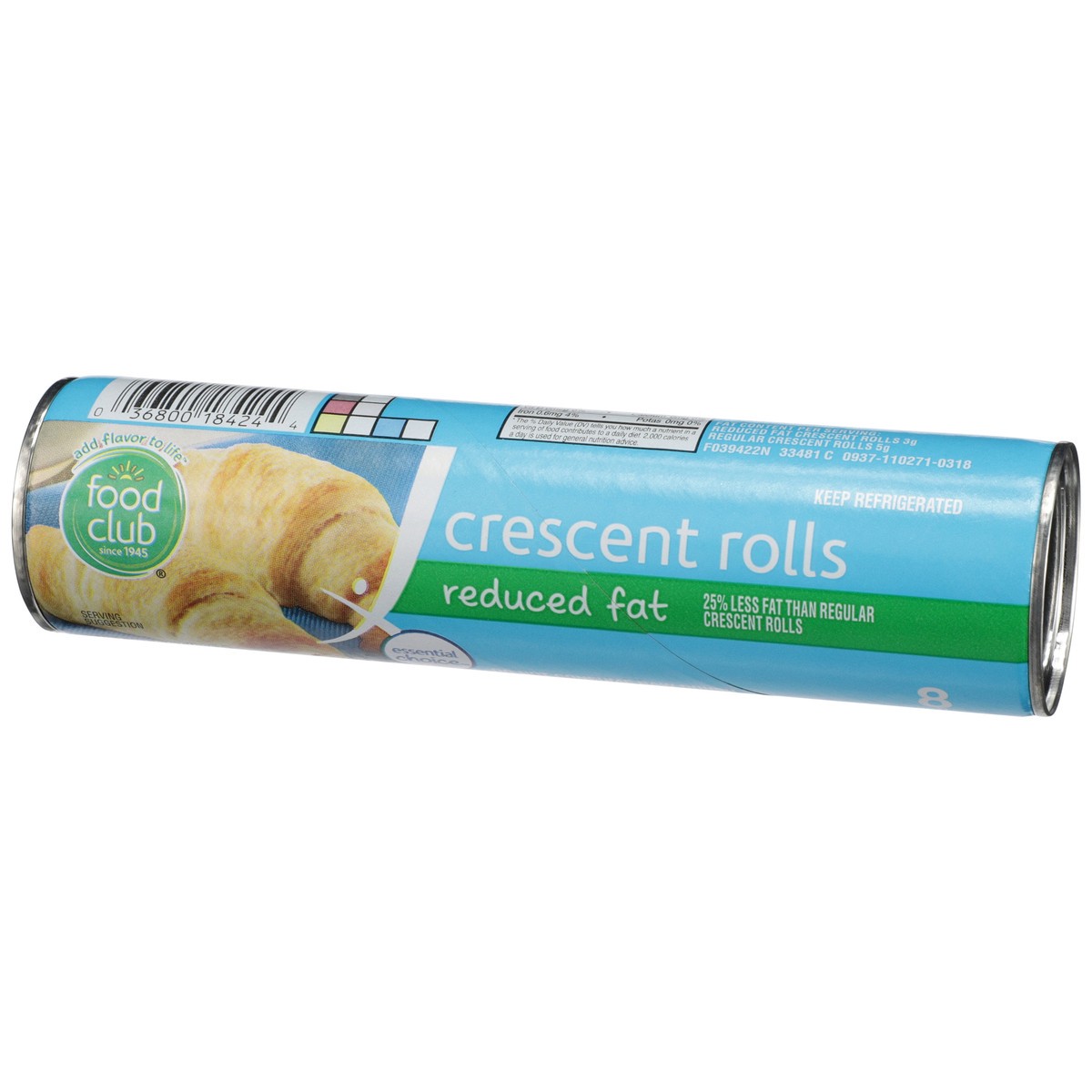 slide 3 of 9, Food Club Reduced Fat Crescent Rolls, 8 oz